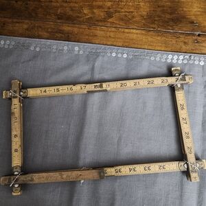 Vintage Primitive Wooden Folding Ruler